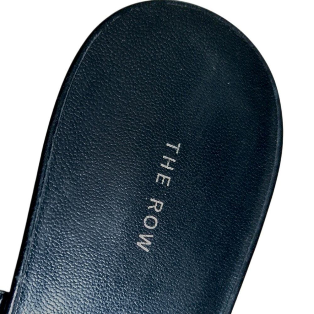 SOLD The Row Minimalist Quiet Luxury Black Leather T-Strap Strappy Sandals Heels - Picture 7 of 11